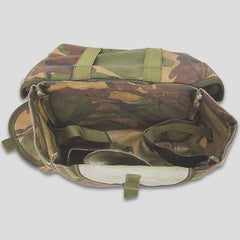 British Camo Gas Mask Bag with Strap (Used)