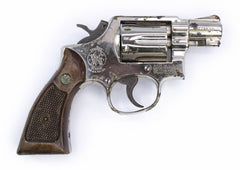 S&W 10-5 Revolver, .38 Special, 2 Barrel, Fixed Sight, Nickel4916