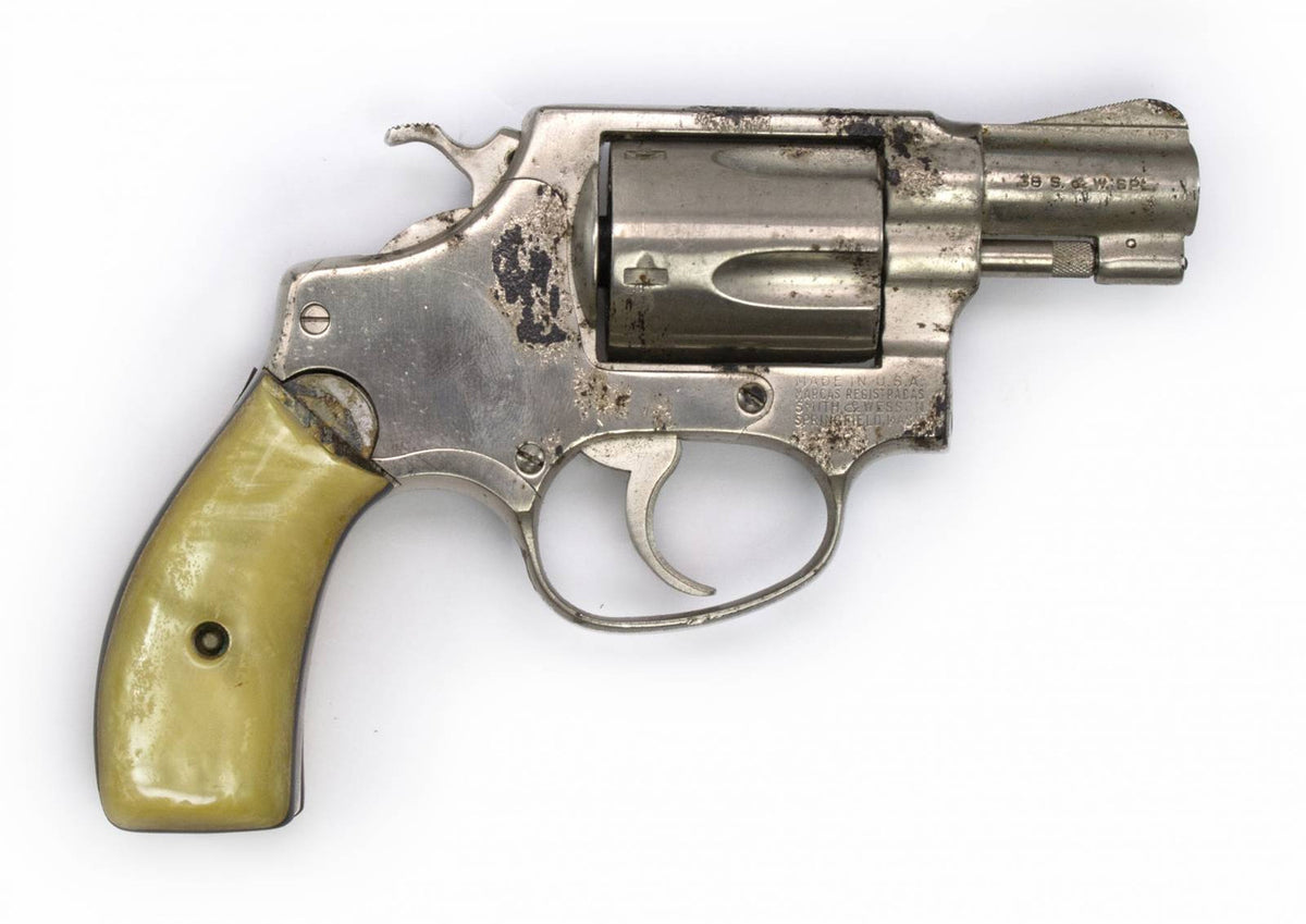 S&W 36 .38 SPL 2" BARREL NICKEL FIXED SIGHT SQUARE BUTT