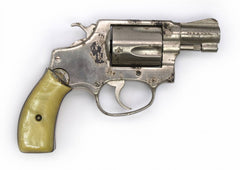 S&W 36 .38 SPL 2" BARREL NICKEL FIXED SIGHT SQUARE BUTT