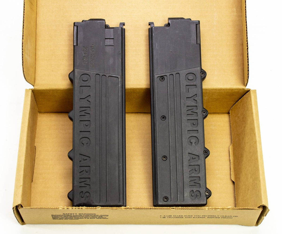 2 NEW OLYMPIC ARMS AR15, 40 S&W 20RD MAGS6475