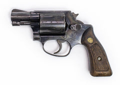 S&W 36 .38SPL 2" BARREL BLUE, FIXED SIGHT SQUARE BUTT