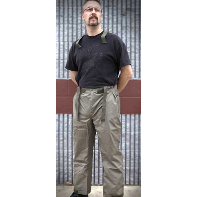 German OD Rubber Wet Weather Pants - Medium