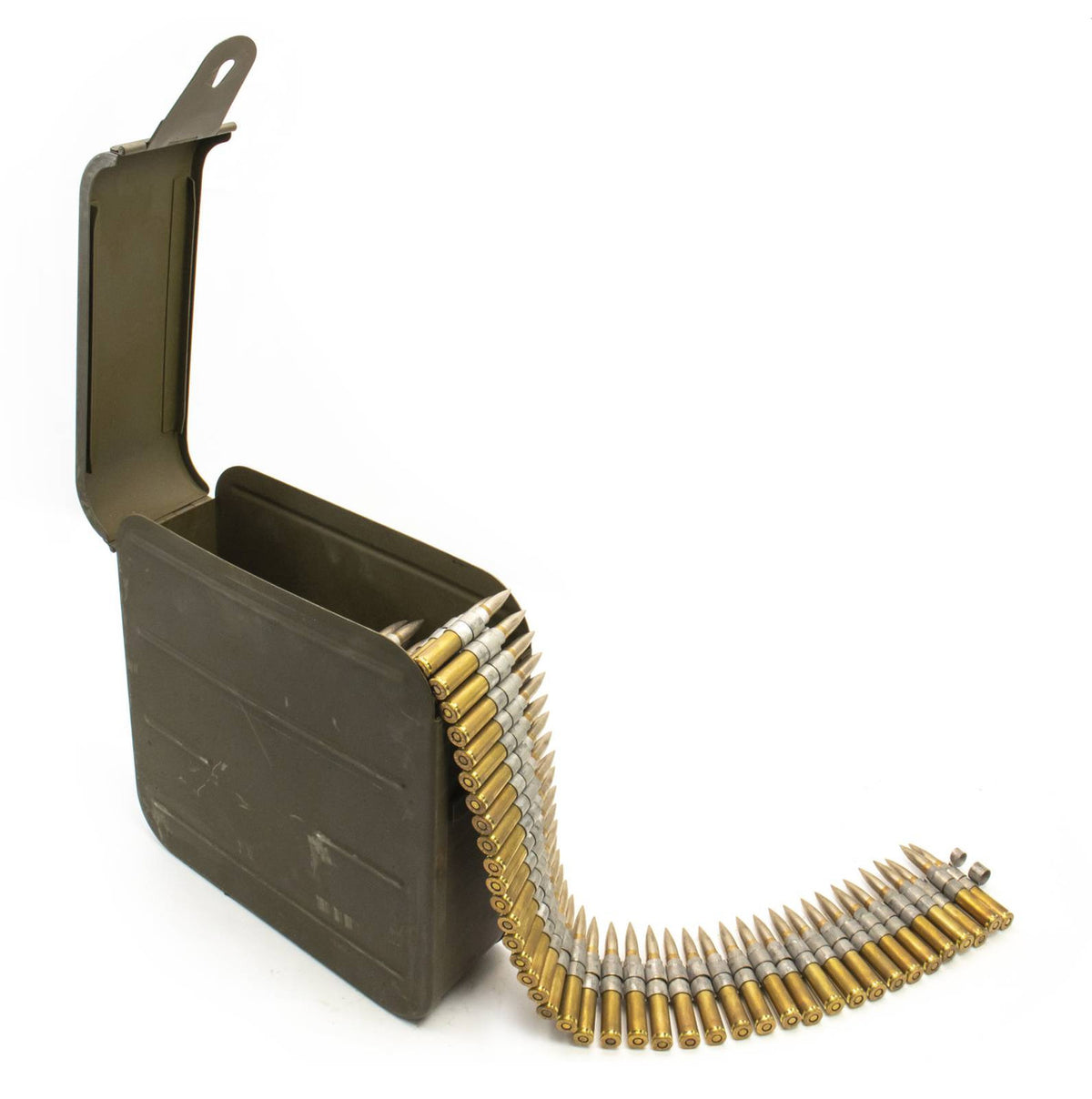 240 Round Can - 8mm Mauser 155 Grain FMJ Turkish Surplus Ammo Linked For 1919 Machine Gun in Ammo Can