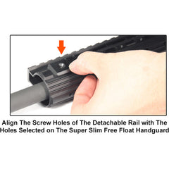 UTG 2 Slot Pro Rail for Super Slim Free Float AR-15 Handguard