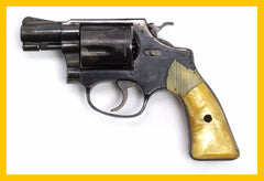 S&W 36 .38 SPECIAL 2" BARREL BLUED FIXED SIGHT, SQUARE BUTT