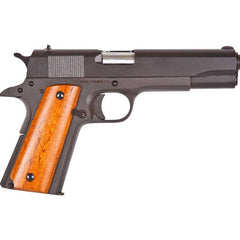 Rock Island 51615 GI Standard FS 9mm Luger 5 10+1 Black Parkerized Wood Grip Fixed Sights