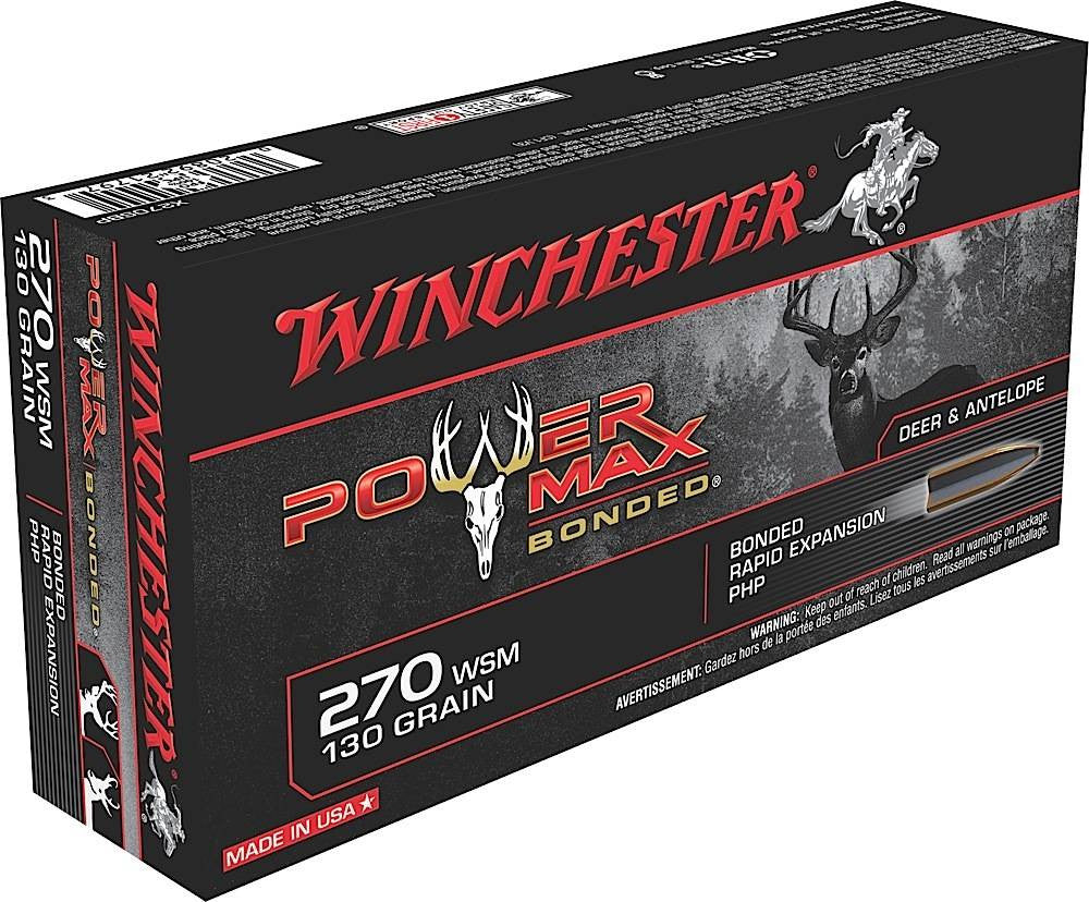 Winchester Ammo X270SBP Power Max Bonded  270 WSM 130 gr Protected Hollow Point 20 Bx/ 10 Cs