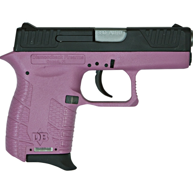 Diamondback DB380HP DB380 Micro-Compact 380 ACP 2 6+1 Hot Pink Black Stainless Steel Slide Hot Pink Polymer Grip