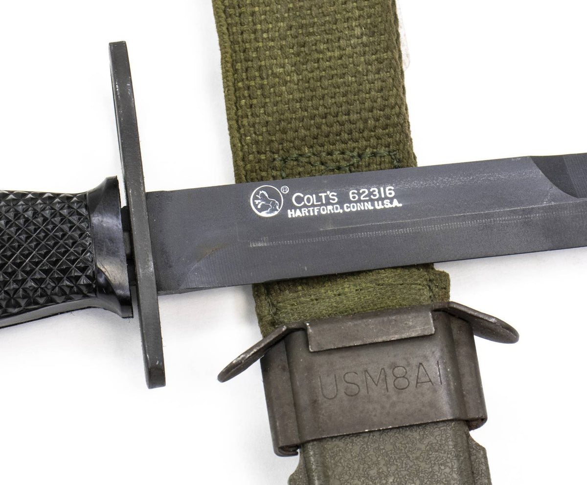 Colt Marked M16 M7 Rifle Bayonet and Scabbard - US Made