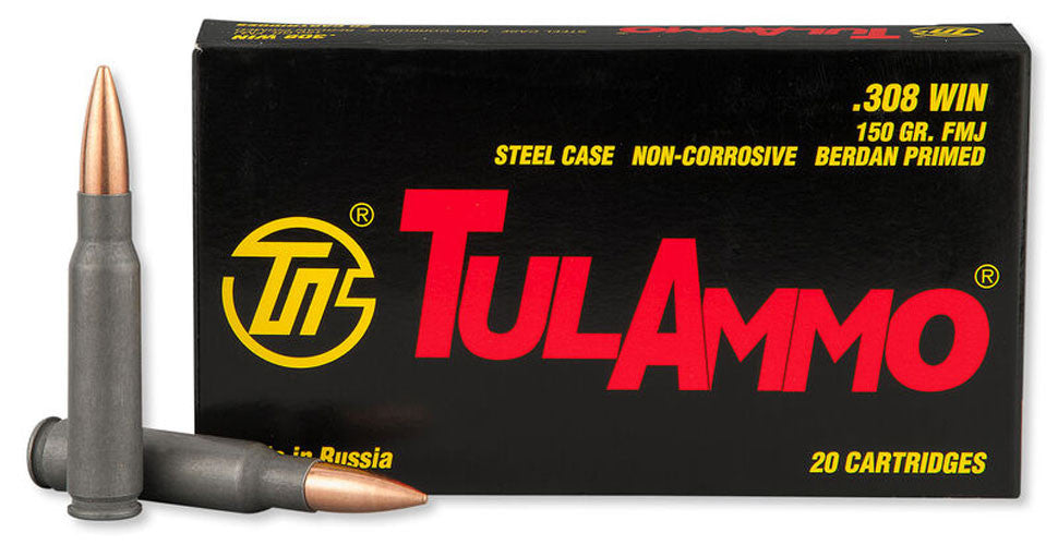 Tulammo 308 Win 150gr Rifle Full Metal Jacket FMJ 20rd Box