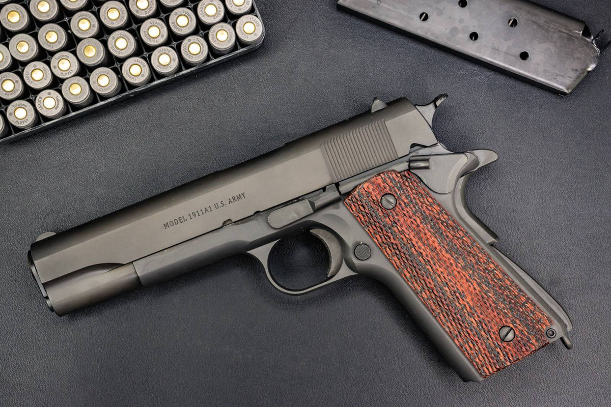 Remington 1911 Lucia Checkered Rosewood Grips