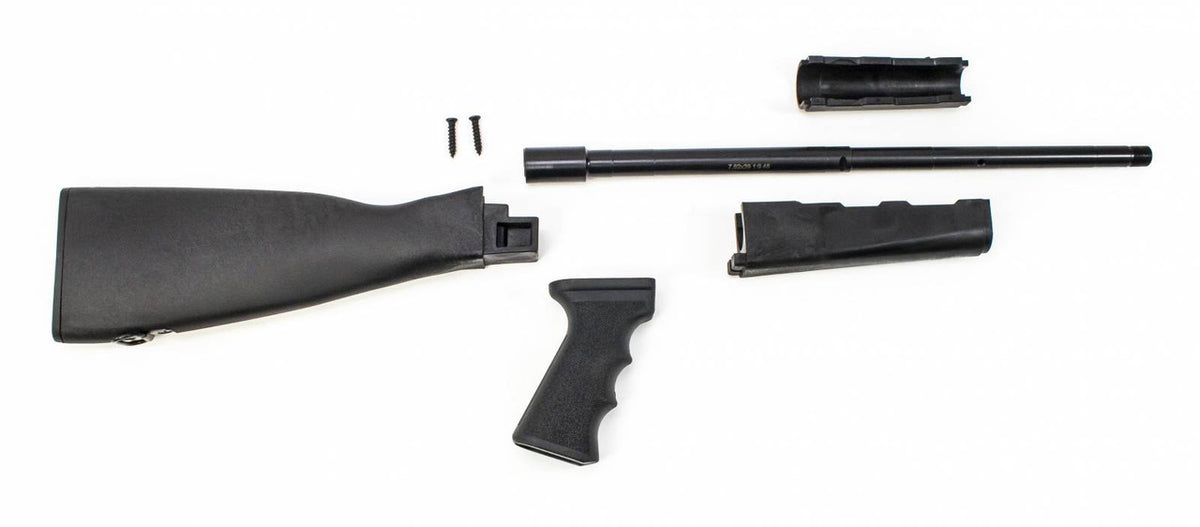 COMBO US AK Barrel + US AK Black 4 Piece Stock Set