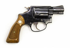 S&W 37 38 SPECIAL 2 BARREL REVOLVER AIRWEIGHT WOOD GRIPS-USED2789