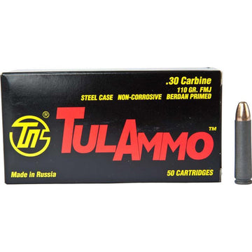 Tulammo TA301100 Rifle  30 Carbine 110 gr Full Metal Jacket (FMJ) 50 Bx/ 20 Cs