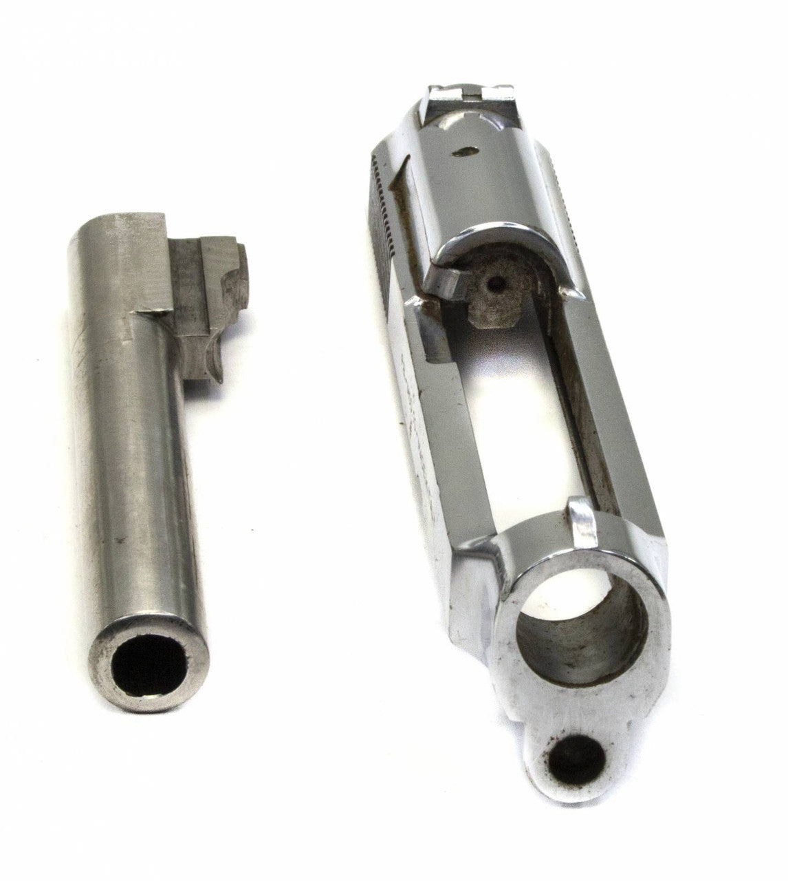 Beretta M70 7.65mm Parts Kit in Nickel w/ Barrel, Slide, and Cracked Grips