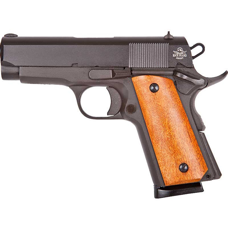 Rock Island 51416 GI Standard CS *CA Compliant 1911A1 45 ACP 3.25 6+1 Black Parkerized Wood Grip