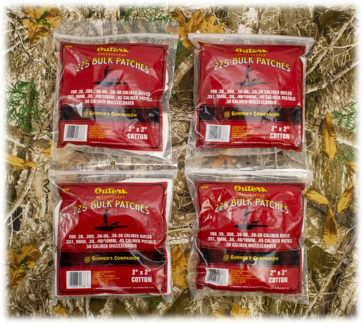Outers 2x2 Gun Cleaning Patches - 4 Pack