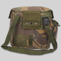 British Camo Gas Mask Bag with Strap (Used)