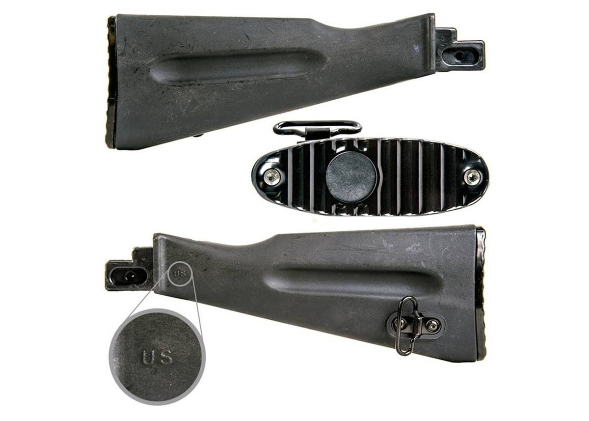 4-piece AK-47 Black Polymer Stock Set for Stamped Receiver