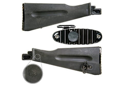 4-piece AK-47 Black Polymer Stock Set for Stamped Receiver