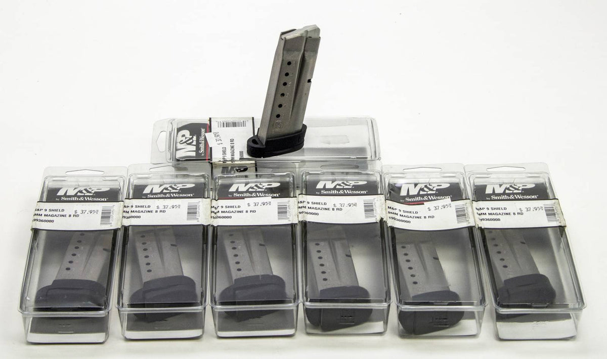 7 NEW S&W M&P SHIELD 9MM 8RD MAG W/EXTENSION