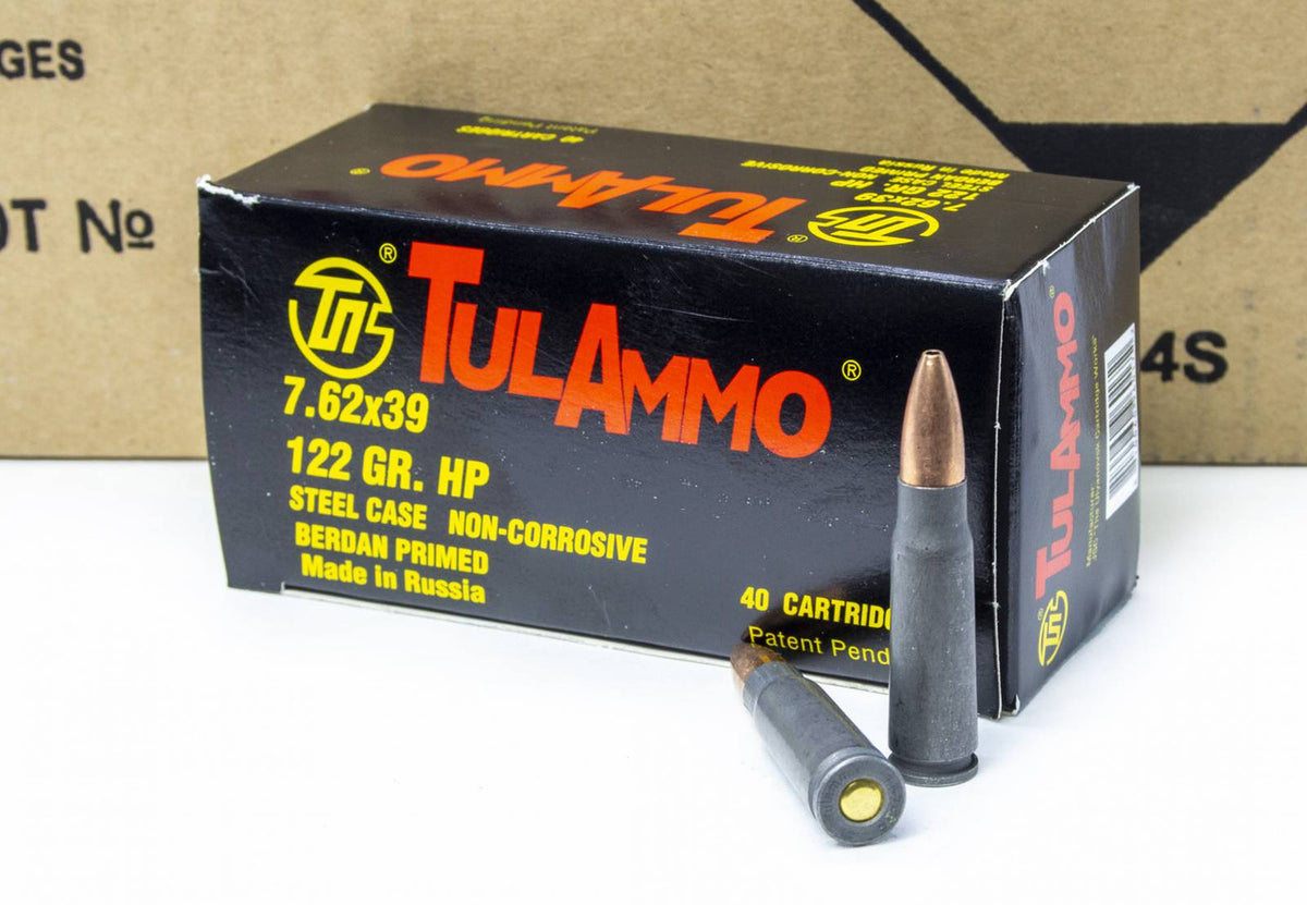 TulAmmo 7.62x39mm 122gr Hollow Point Russian Mfg. 1000rds