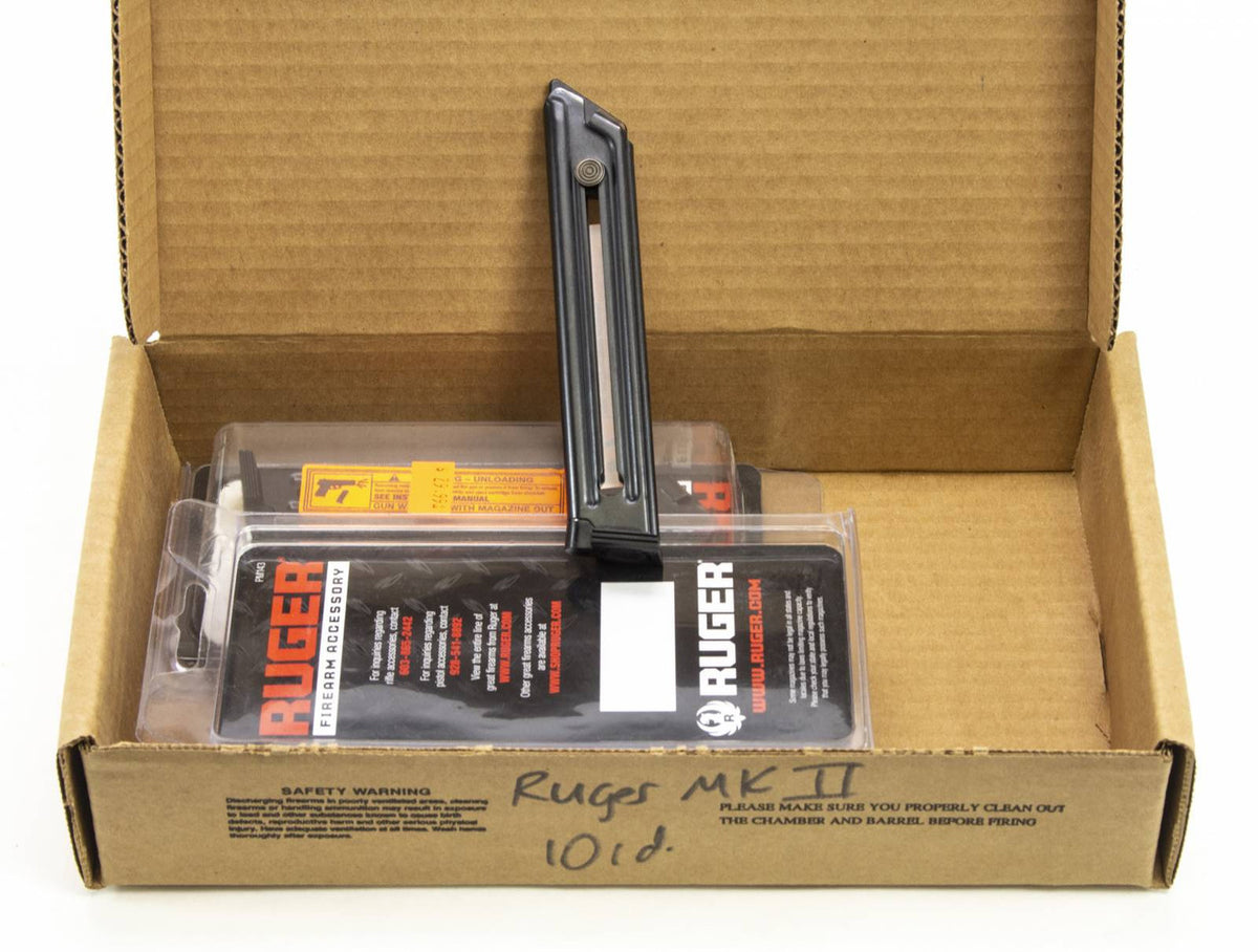 2 NEW RUGER MARK II, .22LR 10RD MAGS