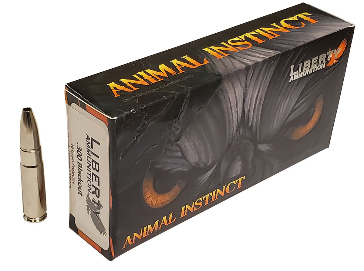 Liberty Ammunition LAHAC300044 Animal Instinct  300 Blackout 96 gr Copper Hollow Point 20 Bx/ 10 Cs