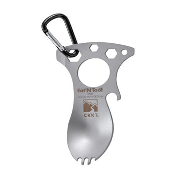 Columbia River 9100C Eat'N Tool  Silver Steel Bead Blasted 6.13 XL