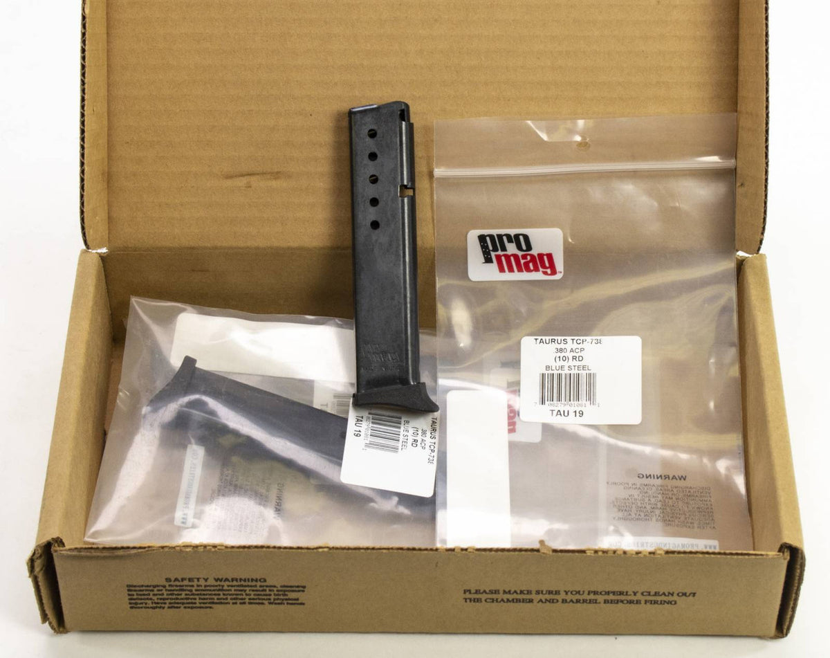 3 NEW PRO MAG TAURUS TCP-738 .380 ACP 10RD BLUE STEEL MAG