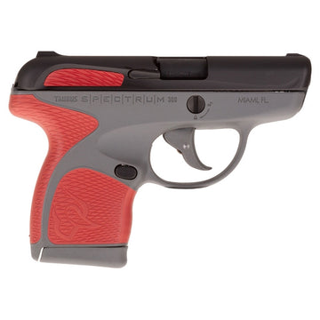 Taurus 1007031206 Spectrum .380 ACP DAO 2.8 6+1 Red Polymer Grip Gray Polymer Frame Black Stainless Steel Slide