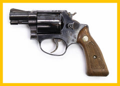 S&W 36 .38 SPECIAL 2" BARREL BLUED, FIXED SIGHT SQUARE BUTT