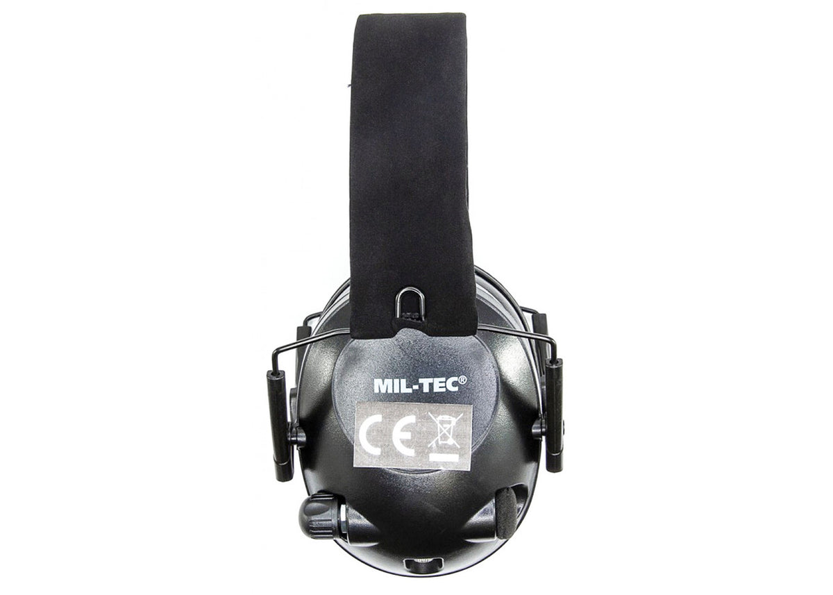 Mil-Tec Padded Active Ear Defenders Electronic 85dB - Black