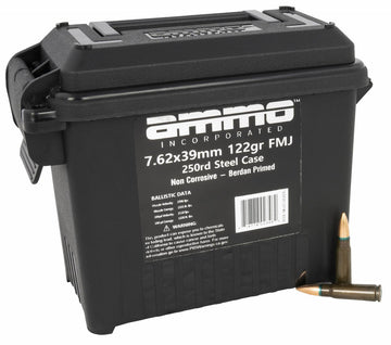 Ammo Incorporated 762X39122FMJB250 Signature 7.62x39mm 122 gr Full Metal Jacket (FMJ) 250rd Can