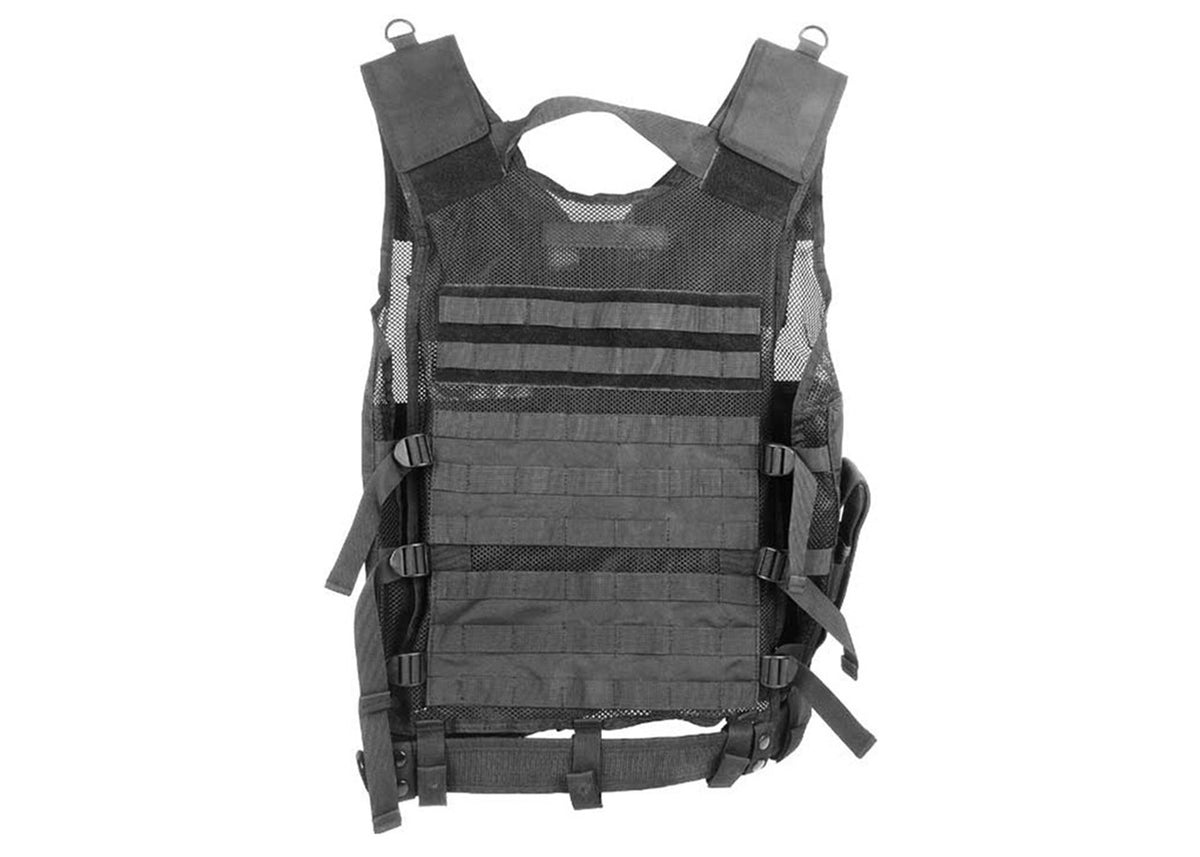 NCStar CTVL2916B Tactical  Vest XL-XXL Black PVC/Mesh Webbing