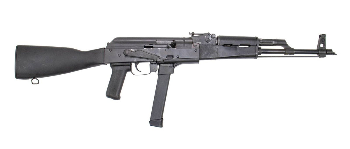 Century Arms WASR-M 9mm Luger 17.25 Barrel w/ Synthetic Stock, Black Polymer Grip & Furniture (787450690905)