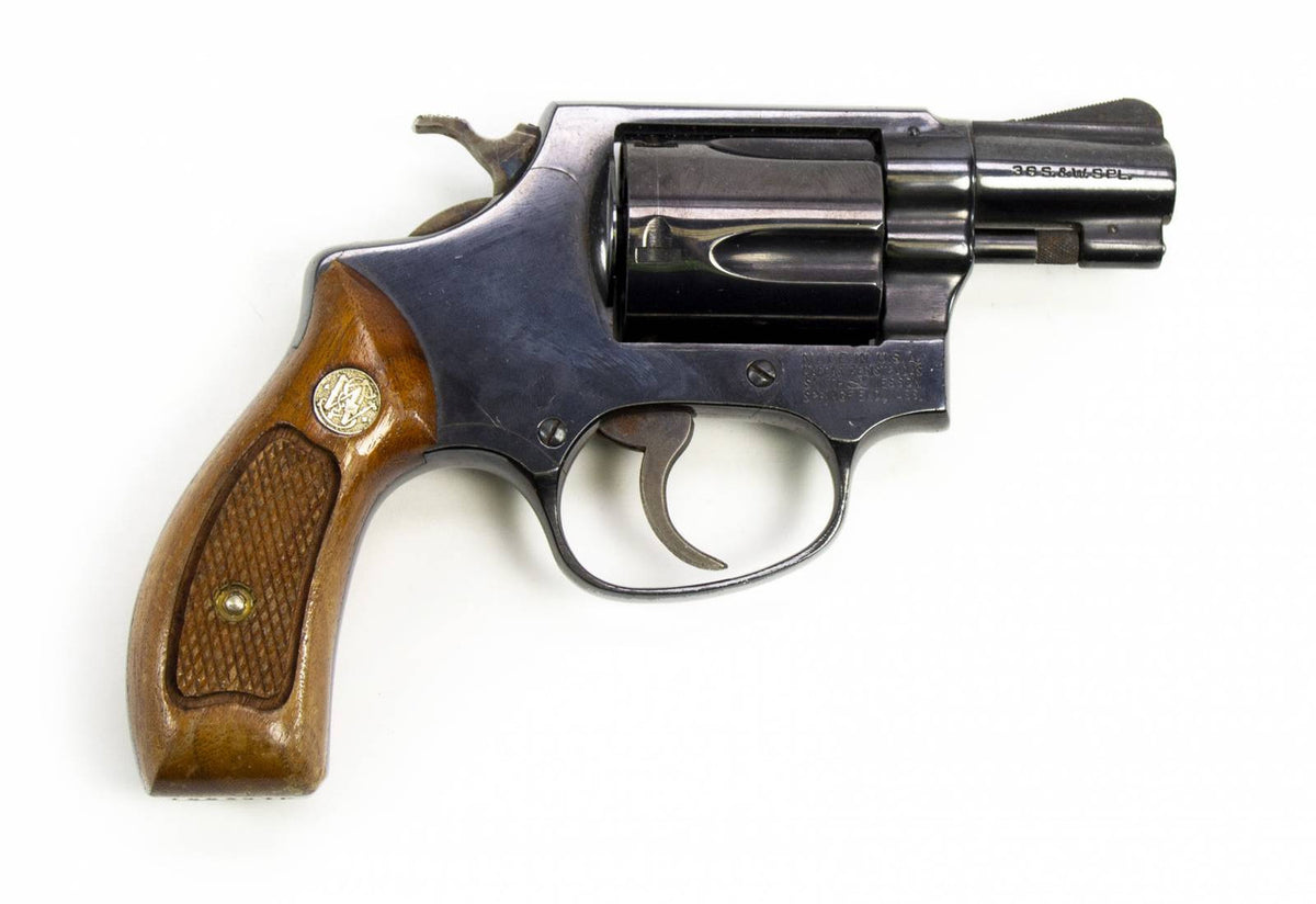 S&W 36 38 SPECIAL 2 BARREL BLUED REVOLVER TRIGGER ISSUE-USED