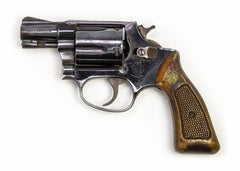 S&W 37 38 SPECIAL 2 BARREL REVOLVER AIRWEIGHT WOOD GRIPS-USED3132
