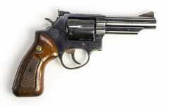BRAZIL TAURUS 66 38 SPECIAL 4 BARREL BLUED REVOLVER-USED