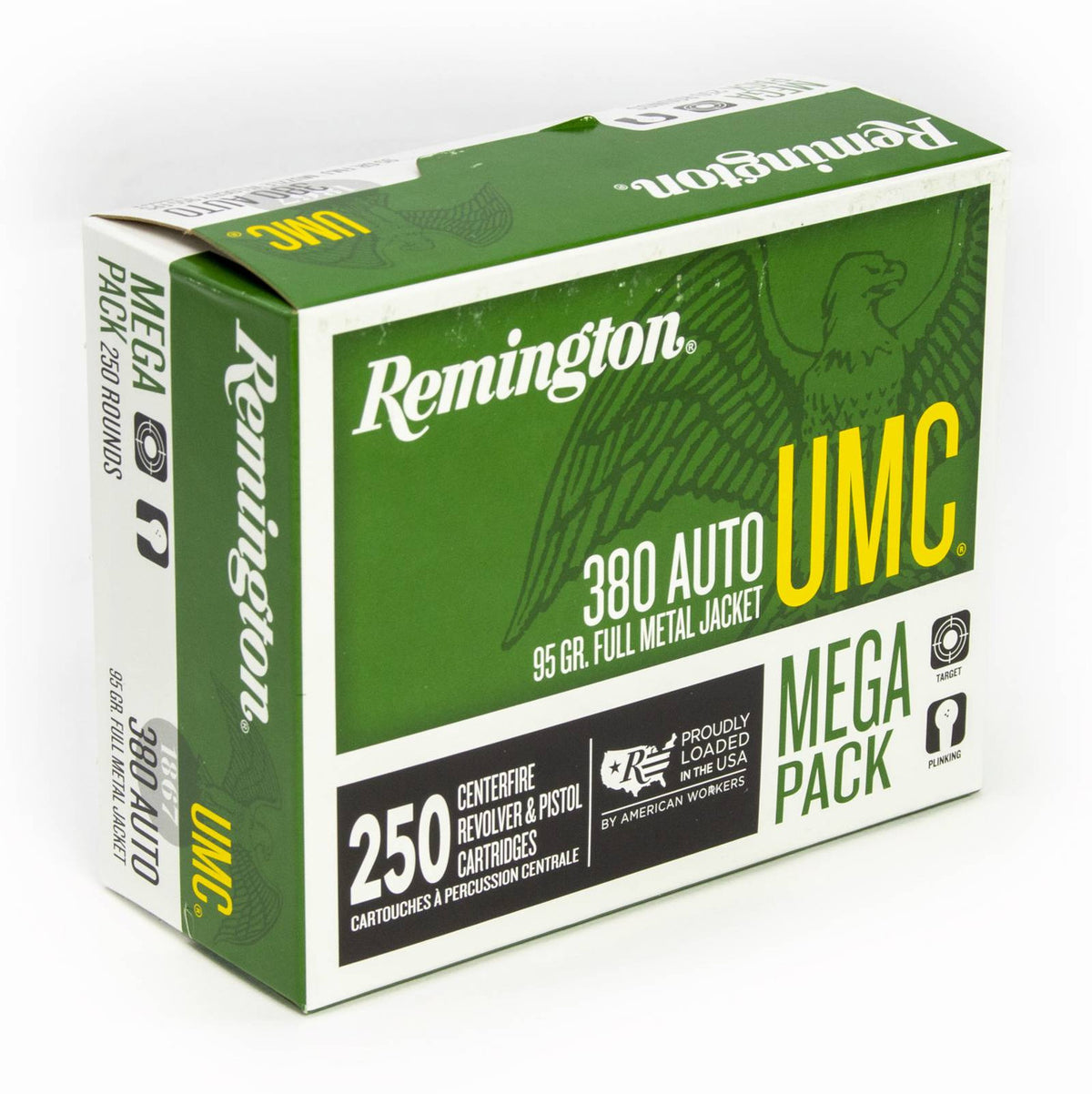 Remington Ammunition L380APA UMC  380 ACP 95 gr Full Metal Jacket (FMJ) 250 Bx/ 4 Cs (Mega Pack)