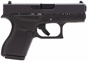Glock UI4250201 G42 Gen3 Compact 380 ACP 3.25 6+1 Black Steel Slide Black Polymer Grip Fixed Sights