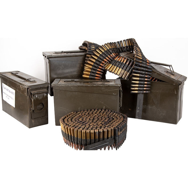 PPU 8mm (7.92x57mm) Mauser 198 GR FMJ Yugo 250rd Belted with Ammo Can