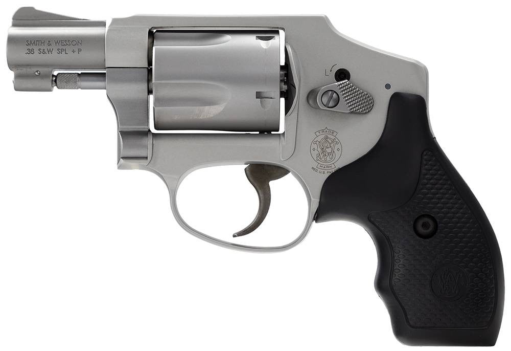 Smith & Wesson 163810 Model 642 Airweight 38 S&W Spl +P 5rd 1.88 Stainless Steel Barrel & Cylinder Matte Silver Aluminum Frame with Black Polymer Grip & Enclosed Hammer
