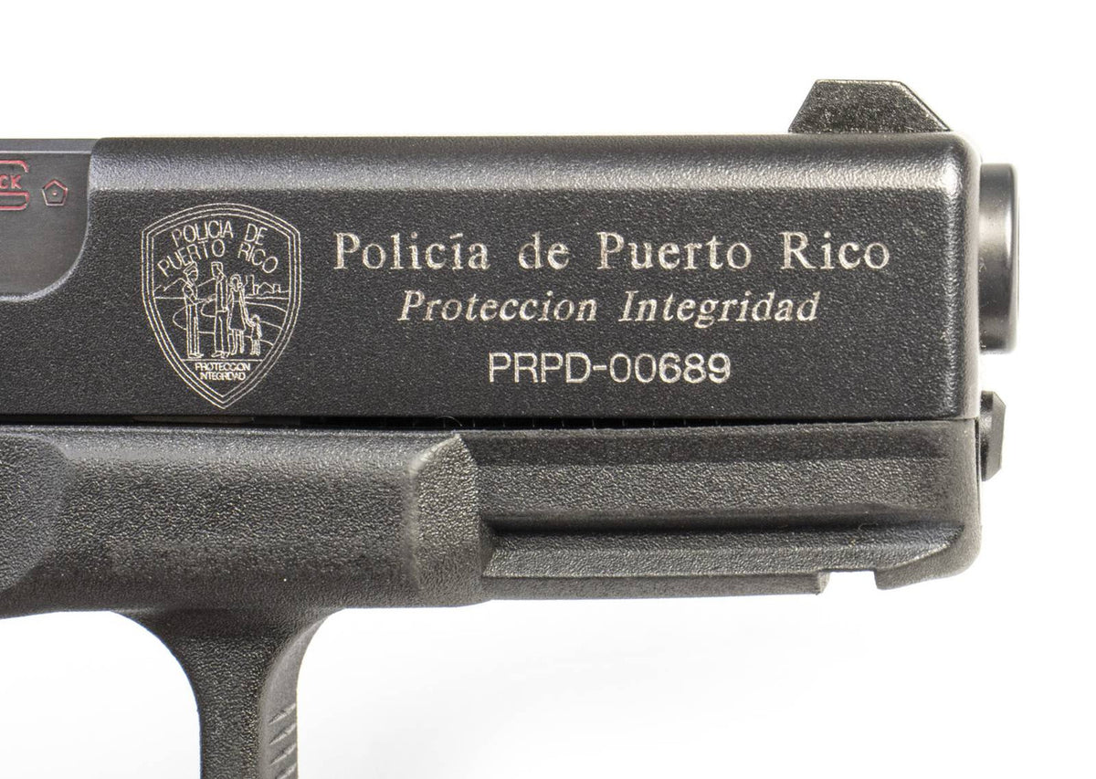 Glock G23 Gen 3 .40cal Semi-Auto 4" Barrel Fixed Sights Factory Handgun with Puerto Rico Police Crest - Excellent Condition