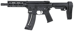 Smith & Wesson 13321 M&P15-22 Pistol 22 LR 25+1 8 Black Rec/Barrel Black SB Tactical SBA3 Adjustable Arm Brace Stock Black Polymer Grip Right Hand