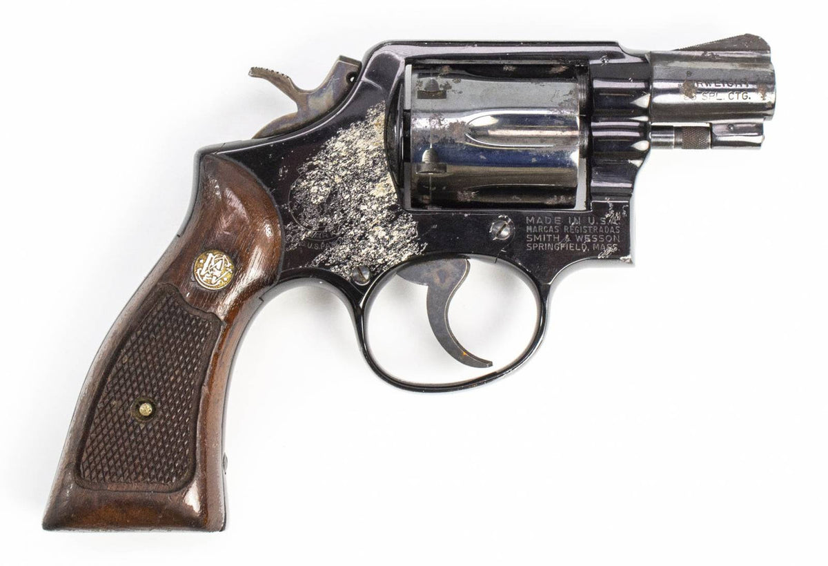 S&W 12-2 AIRWEIGHT 38SPL 2 BARREL FIXED SIGHTS SQUARE BUTT BLUE REVOLVER6484