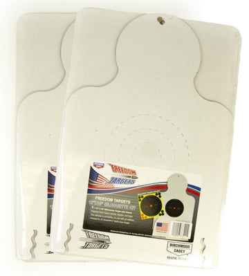 2 PACK of Birchwood Casey Freedom Targets Silhouette Stand Cardboard Target 12 x 18