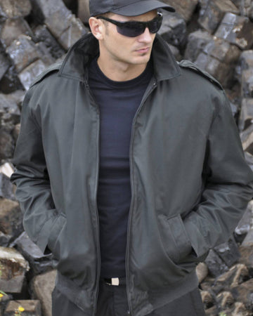 DUTCH BLACK FLIGHT JACKET W/LINER LIKE NEW - XL