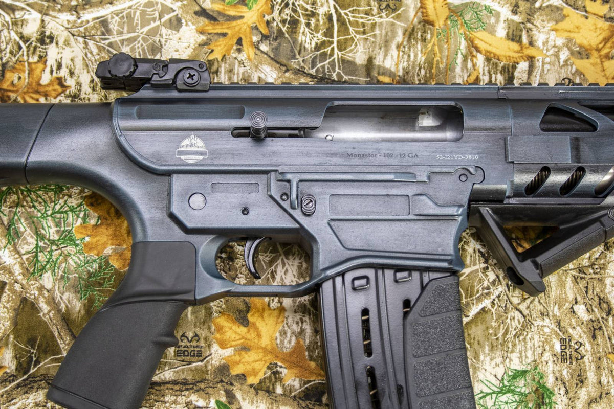 Monastor 102 Battle Worn Blue Semi Auto Shotgun 12ga